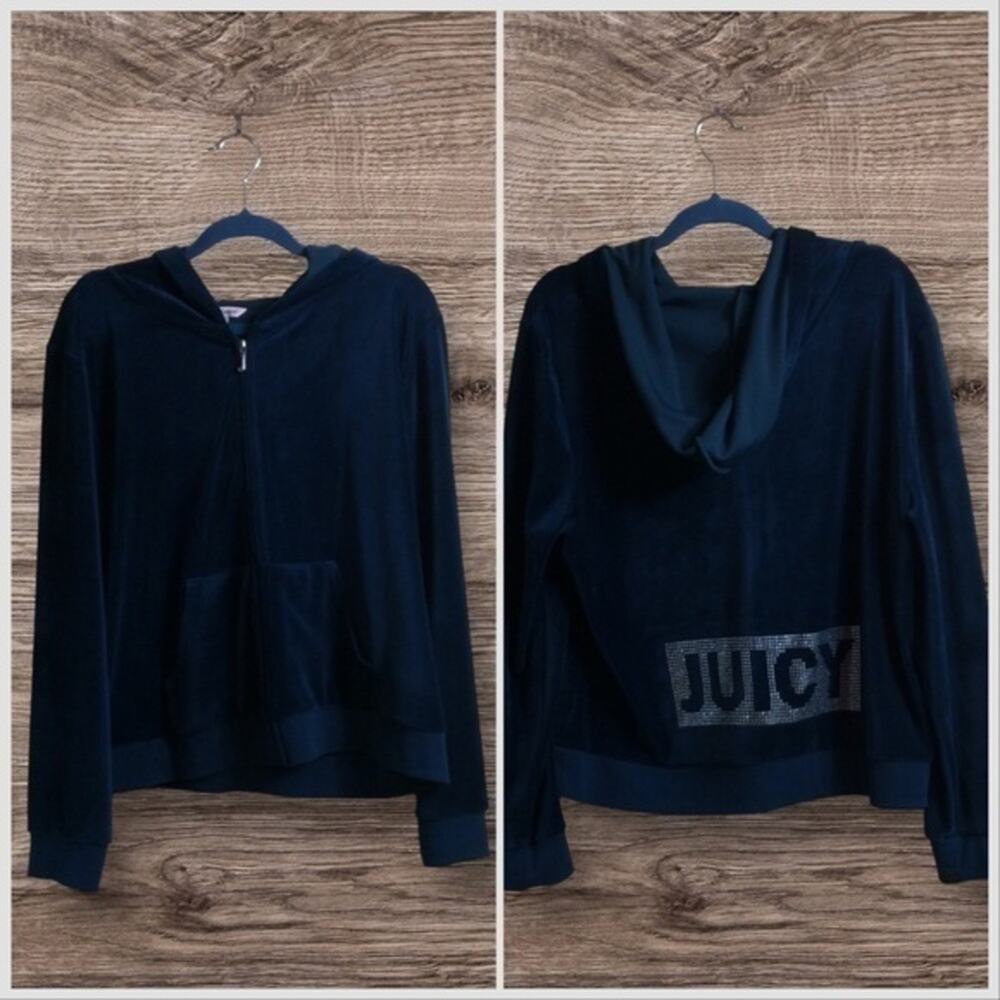 NWOT OG juicy velour bling hoodie, XL, dark green.
